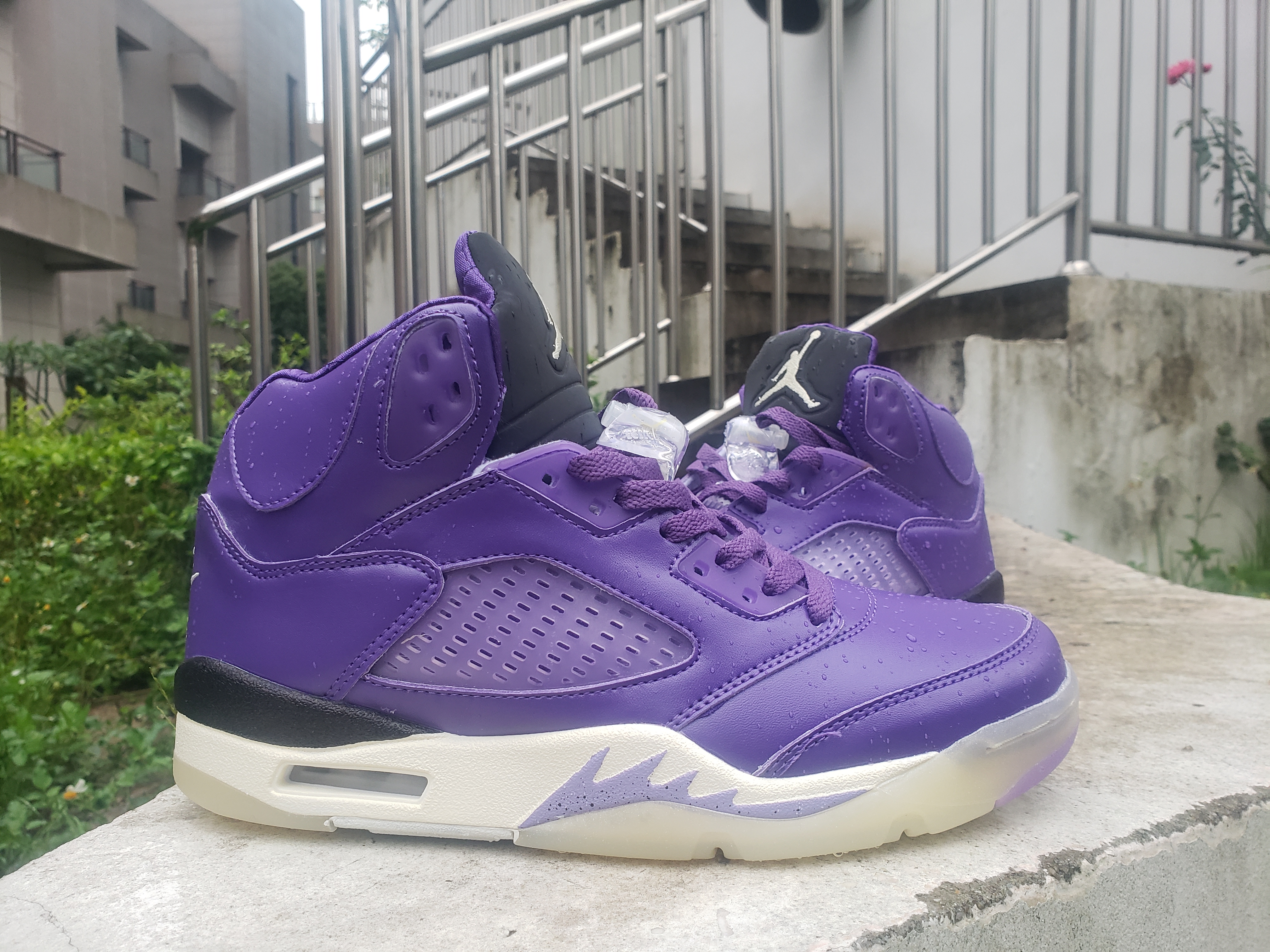 2022 Men Air Jordan 5 Purple White Shoes - Click Image to Close
